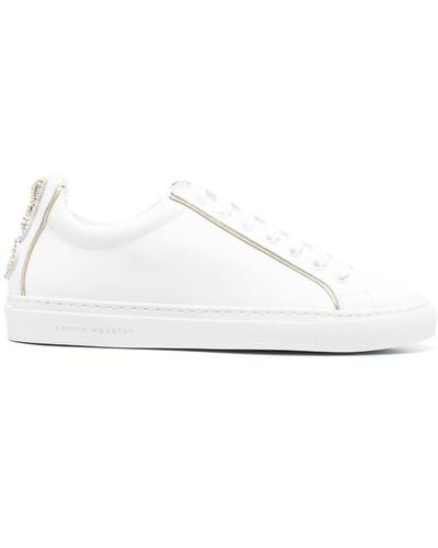 Sophia Webster Butterfly Stud-embellished Trainers - White