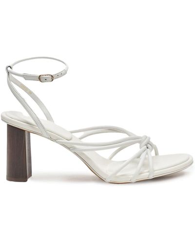 12 STOREEZ 70mm Leather Sandals - White