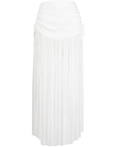 Christopher Esber Sheer Tulle-panel Maxi Skirt - White