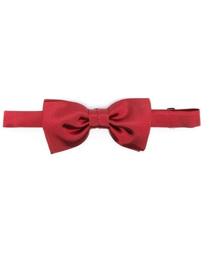 Karl Lagerfeld Silk Satin Bow Tie - Red