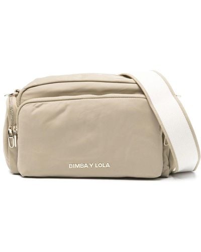 Bimba Y Lola Medium Logo-lettering Crossbody Bag - Natural