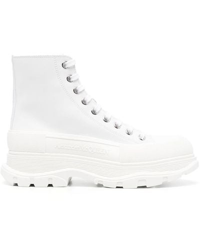 Alexander McQueen Chunky Lace-up Boots - White