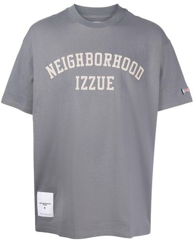 Izzue T-shirt en coton à logo imprimé - Gris