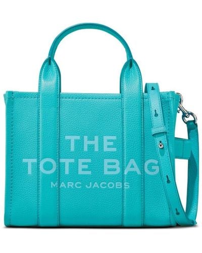 Marc Jacobs Bolso The Leather Tote pequeño - Azul