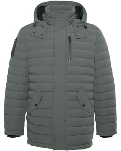 Moose Knuckles Greystone Quilted Hooded Jacket - Gray