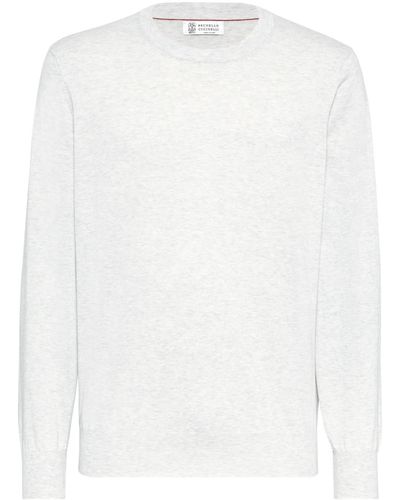 Brunello Cucinelli Pull en coton - Blanc