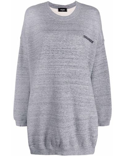 DSquared² Logo-print Sweater Dress - Gray