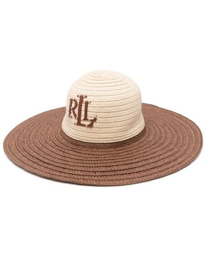 Lauren by Ralph Lauren Logo-appliqué Paper Sun Hat - Natural