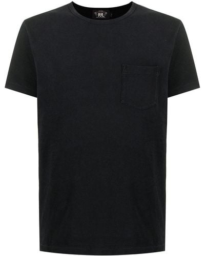 RRL T-Shirt mit Taschendetail - Schwarz