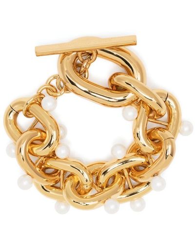 Rabanne Bracelet à perles XL Link - Métallisé