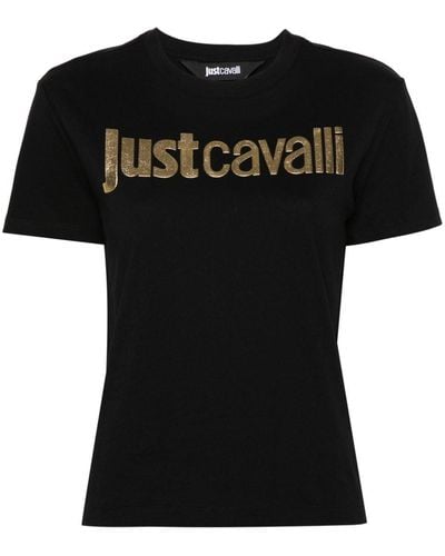 Just Cavalli ロゴ Tシャツ - ブラック