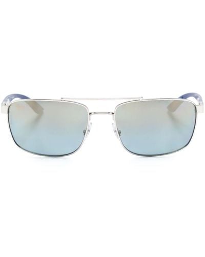 Ray-Ban RB3737CH Sonnenbrille mit eckigem Gestell - Blau