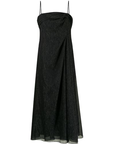 Emporio Armani ギャザー ドレス - ブラック