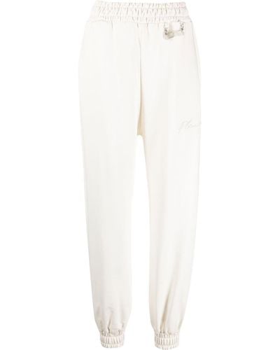 Philipp Plein Pantalones de chándal elásticos - Blanco
