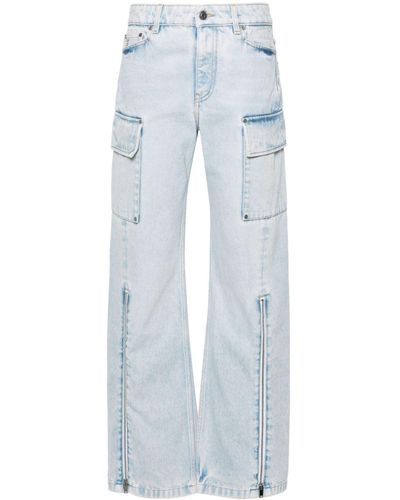 Stella McCartney Mid-rise Wide-leg Cargo Jeans - Blue