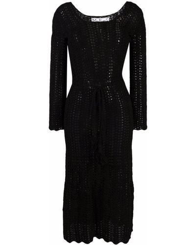 Matimì Crochet Tie-waist Dress - Black