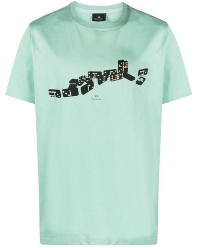 PS by Paul Smith T-shirt Dominoes con stampa - Verde