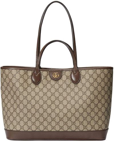 Gucci Medium Ophidia Tote Bag - Brown