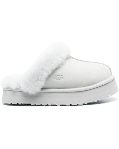 UGG Disquette Suede Slippers - White