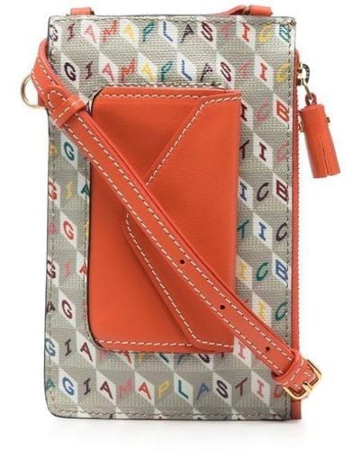 Anya Hindmarch Logo-print Leather Phone Bag - Orange
