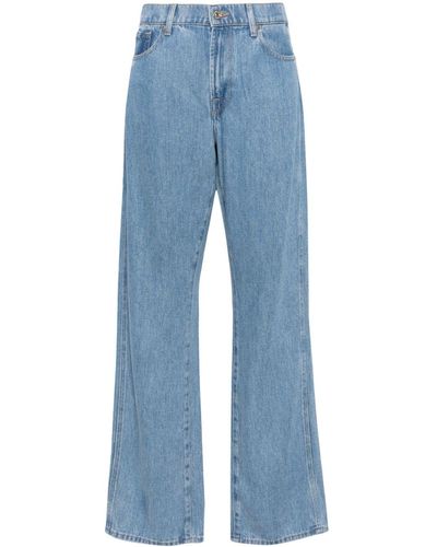 7 For All Mankind Tessa Valentine High-rise Straight-leg Jeans - Blue