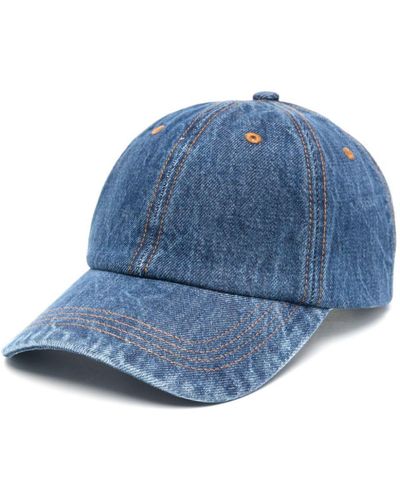 Acne Studios Casquette en jean - Bleu