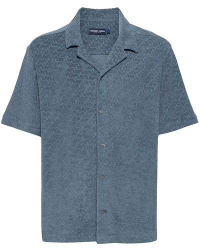 Frescobol Carioca Chemise Roberto en jacquard - Bleu