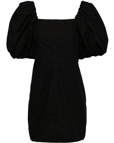 Ganni Robe courte en coton biologique - Noir