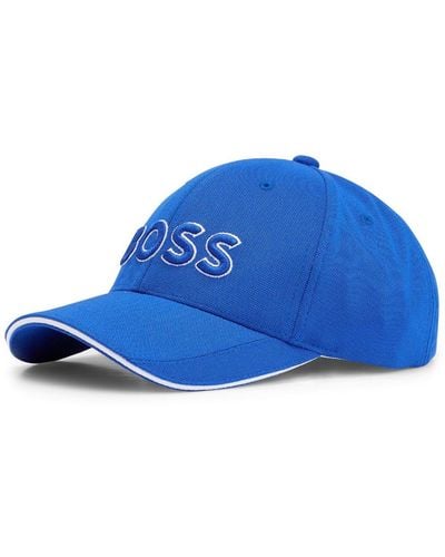 BOSS Gorra con logo bordado - Azul