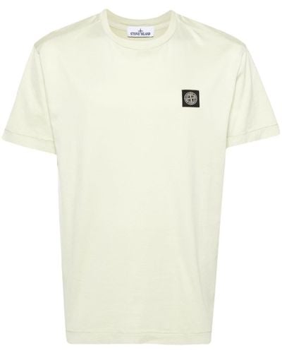 Stone Island Katoenen T-shirt Met Compass-logopatch - Wit