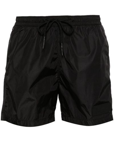Low Brand Logo-patch Drawstring Swim Shorts - Black