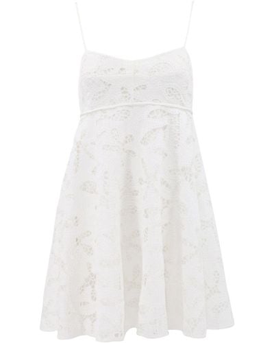 Alexis Adonna Embroidered Mini Dress - White