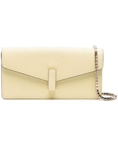 Valextra Iside Leather Clutch Bag - Natural