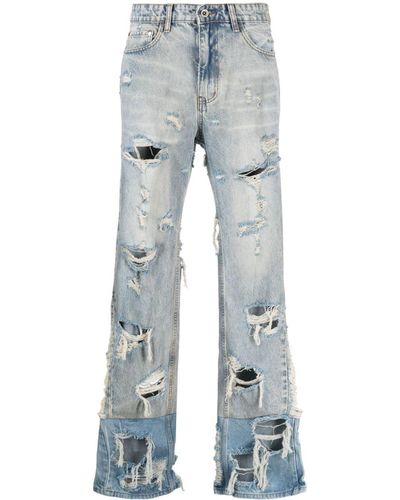 Who Decides War Jeans Gnarly con effetto vissuto - Blu