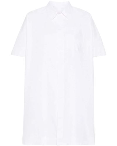 Manuel Ritz Robe courte en popeline - Blanc