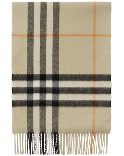 Burberry Check cashmere scarf - Natur