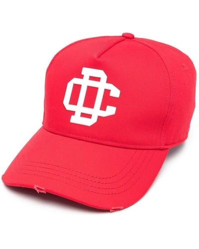 DSquared² Logo-embroidered Cotton Baseball Cap - Roze