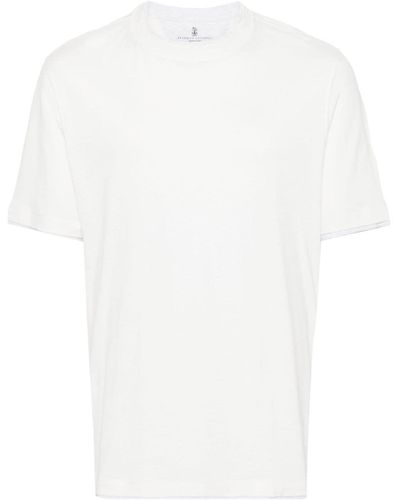 Brunello Cucinelli レイヤード Tシャツ - ホワイト