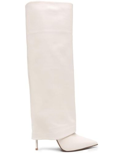 Le Silla 120mm Leather Knee-length Boots - White