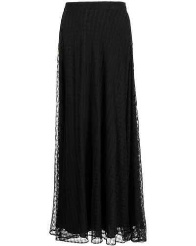 Saiid Kobeisy Lace A-line Skirt - Black
