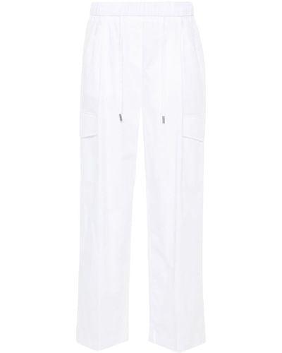 Peserico Satin Cargo Pants - White
