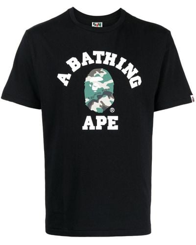 A Bathing Ape ロゴ Tシャツ - ブラック