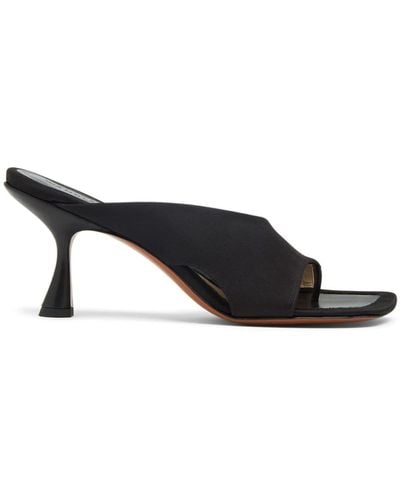 Wandler Julio 80mm cut-out detail leather mules - Nero