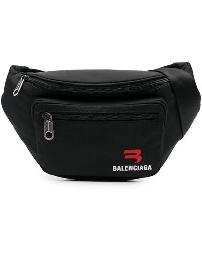 Balenciaga Explorer Embroidered Belt Bag - Black