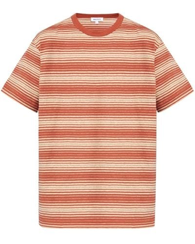 Norse Projects Striped Cotton T-shirt - Orange