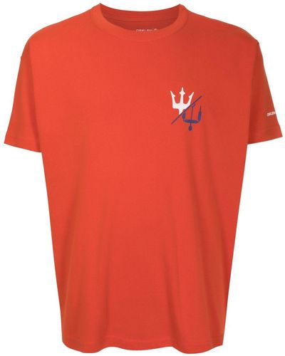 Osklen T-shirt à logo Icon imprimé - Orange