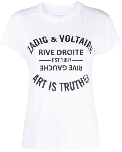 Zadig & Voltaire T-shirt Walk Blason con logo - Bianco