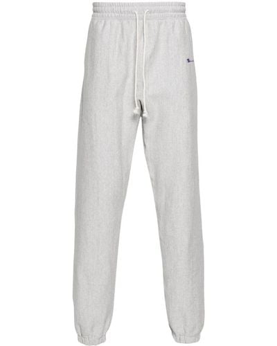 SAINT Mxxxxxx Embroidered-logo Track Trousers - Grey