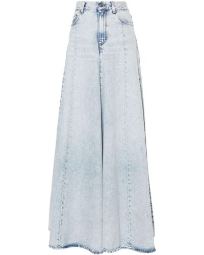 Haikure Jupe en jean à coupe évasée - Bleu