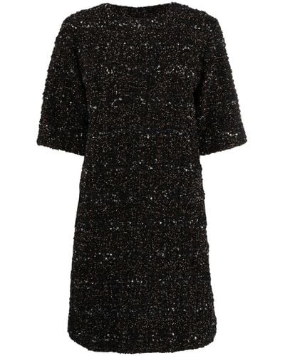 Fabiana Filippi Mini-jurk Met Korte Mouwen - Zwart